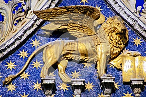 Winged lion on St Marks, Venice