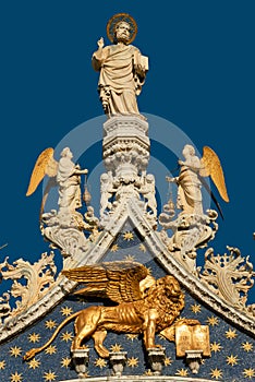 The winged lion of San Marco, Venice