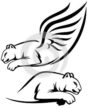 Winged lions design