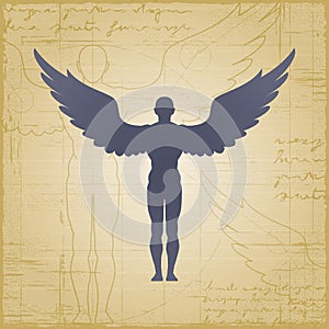 Winged man