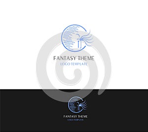 Winged man-fantasy theme-real estate-logo template