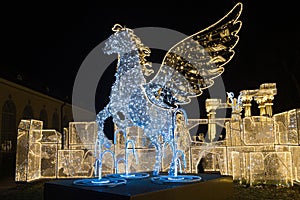 Winged Pegasus at Wilanow Royal Garden of Light
