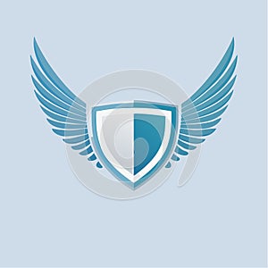 Winged Shield Security Logo Emblem