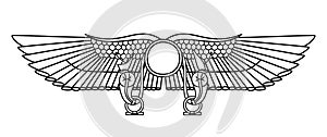 Winged Sun of Thebes, solar symbol in Ancient Egypt