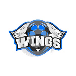 Wings Football Team logo, poster.