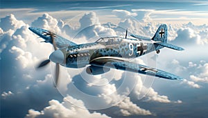 Wings of Freedom: WW II Fighters Gliding Over Historic Battles