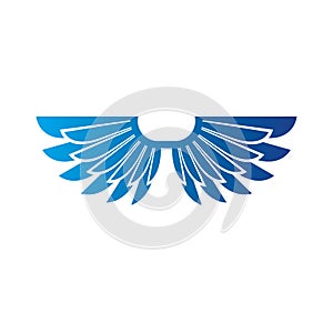 Wings heraldic symbol. Heraldic Coat of Arms decorative logo isolated vector