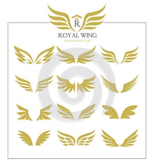 Wings icon set