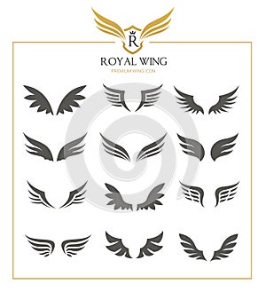 Wings icon set