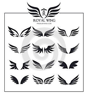 Wings icon set