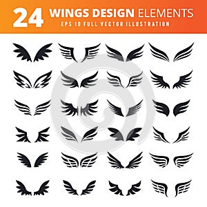 Wings icon set