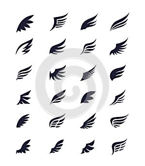 Wings icon set