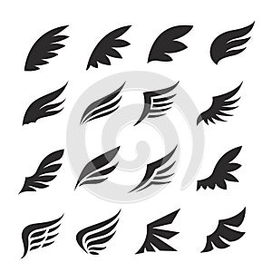 Wings icon set