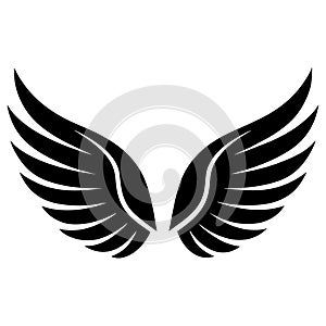 Wings icons set. Simple set of wings vector icons for web design on white background