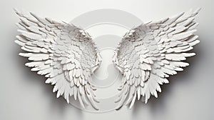 Wings isolated on black white  background, Generate AI