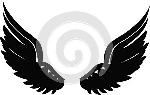 Wings jpg image with svg vector cut file for cricut and silhouette photo