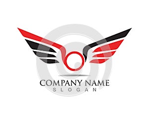 wings logo symbol for a professional designe photo