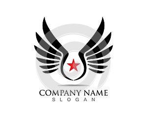 wings logo symbol for a professional designe photo