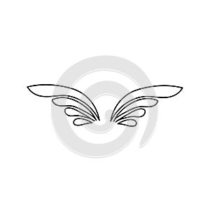 Wings logo vector