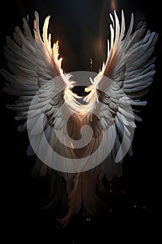 Wings of Serenity: Isolated Angelic Feathers
