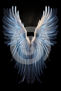 Wings of Serenity: Isolated Angelic Feathers