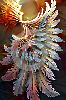 Wings of Serenity: Isolated Angelic Feathers