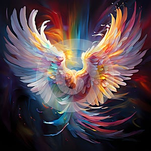 Wings of Serenity: Isolated Angelic Feathers