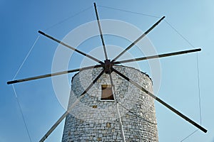 The wings of a traditional windmill