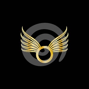 Wings vector logo set