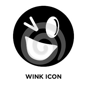 Wink icon vector isolated on white background, logo concept of W