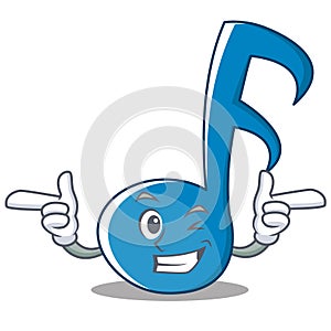 Wink Music Note Character Cartoon