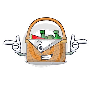 Wink picnic basket character cartoon