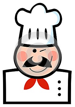 Winked Chef Man Face photo