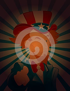 Winking Eye Uncle Sam