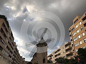 The winmill at industria street. palma city. photo