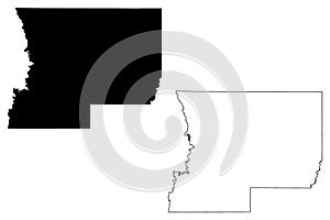 Winn County, Louisiana U.S. county, United States of America, USA, U.S., US map vector illustration, scribble sketch Winn Parish