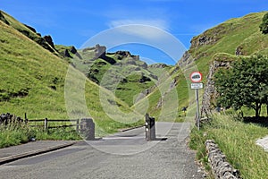 Winnats Pass in Derbyshire.