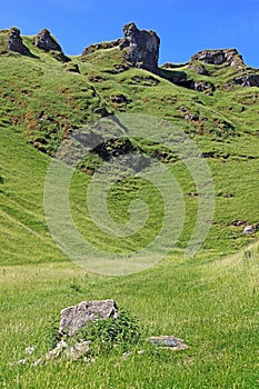 Winnats Pass near Castleton in Derbyshire.