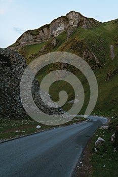 Winnats Pass, Peak District National Park, Derbyshire, England, UK