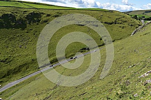 Winnats Pass to the west