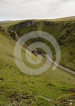 Winnats Pass in Winter