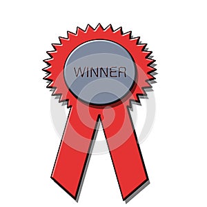 Winner award ribbon