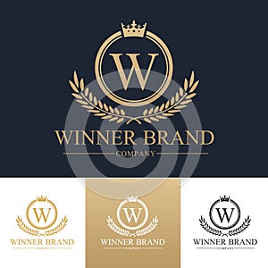 Winner brand logo template