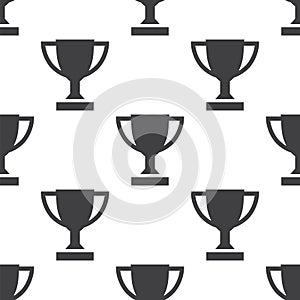 Winner cup, vector seamless pattern