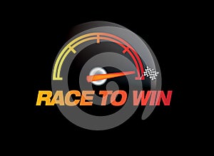 Winner graphic design element for motorsports