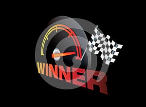Winner graphic design element for motorsports photo