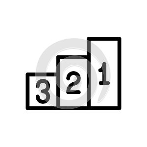 Winner vector thin line icon