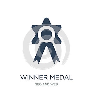 winner medal icon in trendy design style. winner medal icon isolated on white background. winner medal vector icon simple and