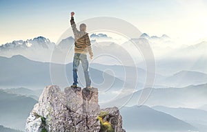 Winner on the mountain top