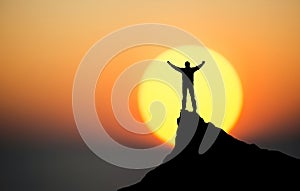 Winner on the mountain top